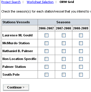 ORW radio button selection image