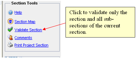 section validation link image